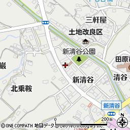 愛知県田原市田原町新清谷44周辺の地図