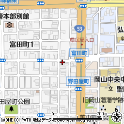 リパーク岡山富田町２丁目第６駐車場周辺の地図