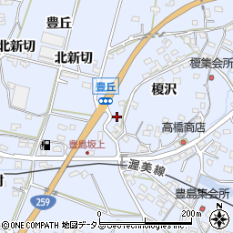 愛知県田原市豊島町榎沢113周辺の地図