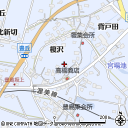 愛知県田原市豊島町榎沢48周辺の地図