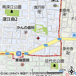大阪市東成区深江南周辺の地図