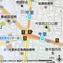 三菱ＵＦＪ銀行今里支店周辺の地図