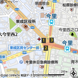 北陸銀行今里支店周辺の地図