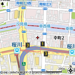 大阪府大阪市浪速区幸町周辺の地図