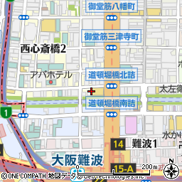 御堂筋カーピット【夕方パック：16:00〜22:00】周辺の地図