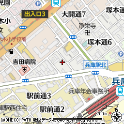 塚本西公園周辺の地図