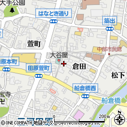 愛知県田原市田原町倉田2周辺の地図