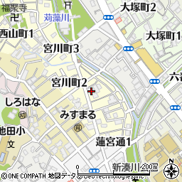 日本オープンバイブル神戸福音聖書教会周辺の地図