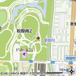 花園中央公園トイレ２周辺の地図