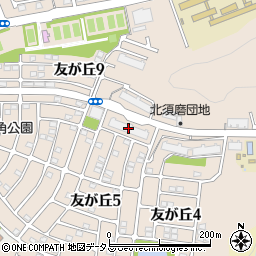北須磨団地Ｅ棟周辺の地図