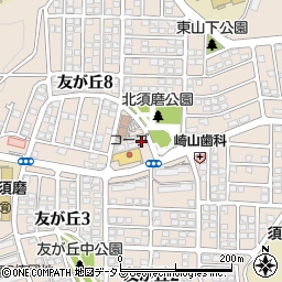 近畿労働金庫北須磨出張所周辺の地図