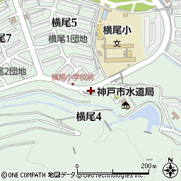 兵庫県神戸市須磨区横尾周辺の地図