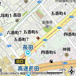 スシロー長田駅前店周辺の地図