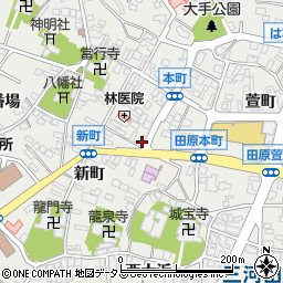 愛知県田原市田原町新町27周辺の地図