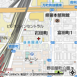 岡山県岡山市北区岩田町周辺の地図