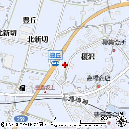 愛知県田原市豊島町榎沢76周辺の地図