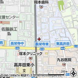 トランクルーム・コーエー高井田周辺の地図