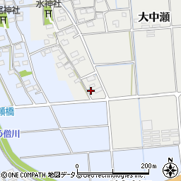 静岡県磐田市大中瀬66周辺の地図