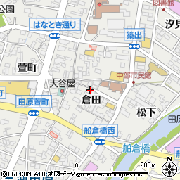 愛知県田原市田原町倉田1-31周辺の地図