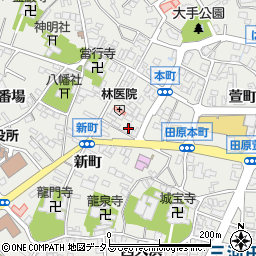 愛知県田原市田原町新町25周辺の地図