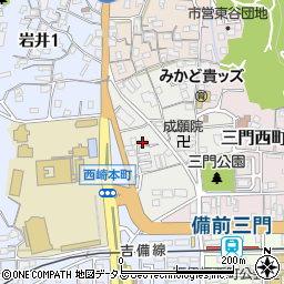 岡山県岡山市北区葵町2-21周辺の地図
