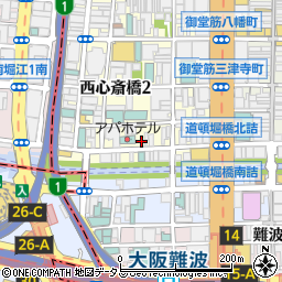 大阪府大阪市中央区西心斎橋2丁目7-10周辺の地図