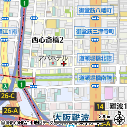 大阪府大阪市中央区西心斎橋2丁目7-8周辺の地図