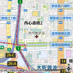 大阪府大阪市中央区西心斎橋2丁目7-11周辺の地図