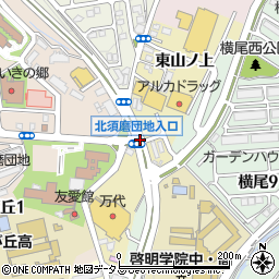 北須磨団地入口周辺の地図