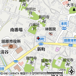 愛知県田原市田原町新町43周辺の地図