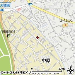 岡山県総社市中原841-7周辺の地図