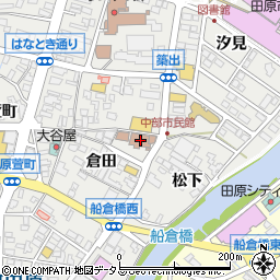田原中部市民館周辺の地図