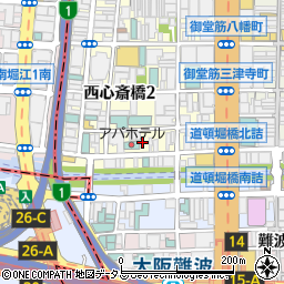 大阪府大阪市中央区西心斎橋2丁目7周辺の地図