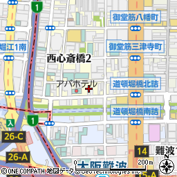 大阪府大阪市中央区西心斎橋2丁目7-9周辺の地図