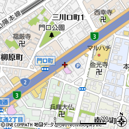 兵庫県神戸市兵庫区西宮内町周辺の地図