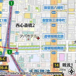 大阪府大阪市中央区西心斎橋2丁目7-6周辺の地図