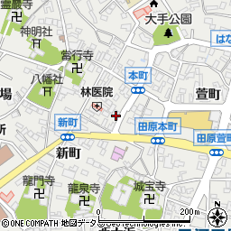 愛知県田原市田原町新町26-11周辺の地図