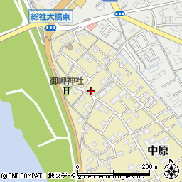 岡山県総社市中原973-1周辺の地図