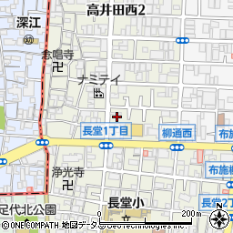 大阪府東大阪市高井田西1丁目周辺の地図