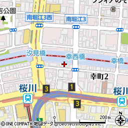 プレサンス難波クチュール周辺の地図