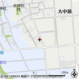 静岡県磐田市大中瀬255周辺の地図
