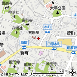 愛知県田原市田原町新町26-4周辺の地図