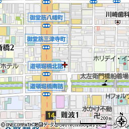 ＯＫＵＲＡ・大阪本店周辺の地図