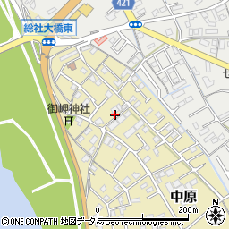 岡山県総社市中原974-7周辺の地図