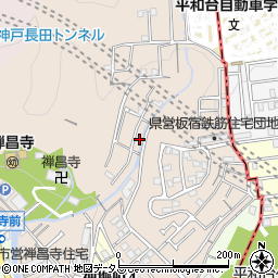 兵庫県神戸市須磨区禅昌寺町周辺の地図
