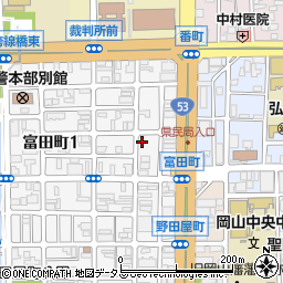 岡山県岡山市北区富田町2丁目周辺の地図