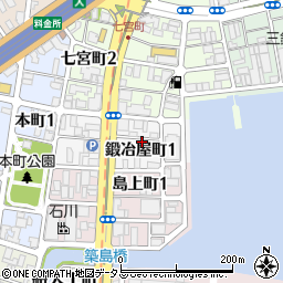 兵庫県神戸市兵庫区鍛冶屋町周辺の地図