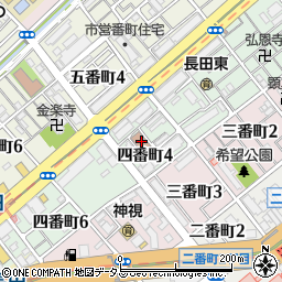長田公民館周辺の地図