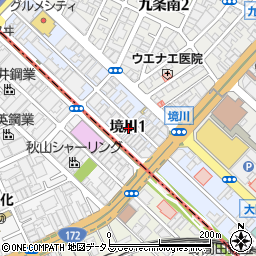 大阪府大阪市西区境川1丁目周辺の地図