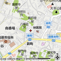 愛知県田原市田原町新町17周辺の地図